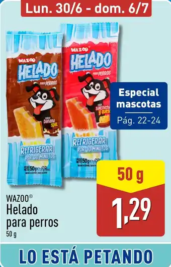 ALDI WAZOO Helado para perros oferta