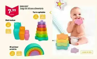 ALDI 7,99 mundo diver juego de silicona alimentaria torre apilable unidad +0 meses piezas matrioskas +3 ards 6 piezas mi oferta