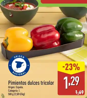 ALDI Pimientos dulces tricolor oferta