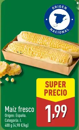 ALDI Maíz fresco oferta