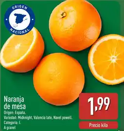 ALDI Naranja de mesa oferta