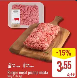 ALDI Burger meat picada mixta oferta