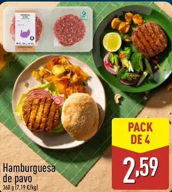ALDI Hamburguesa de pavo oferta