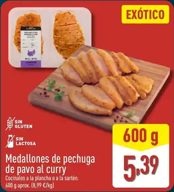 ALDI Medallones de pechuga de pavo al curry oferta