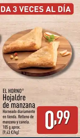 ALDI EL HORNO Hojaldre de manzana oferta