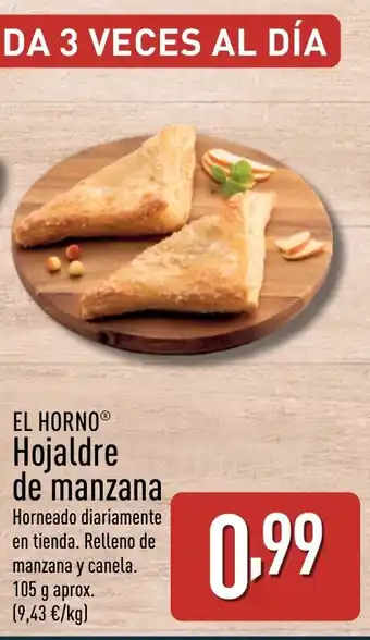 ALDI EL HORNO Hojaldre de manzana oferta