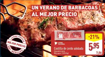 ALDI Costilla de cerdo adobada oferta