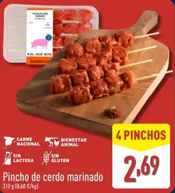ALDI Pincho de cerdo marinado oferta
