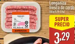 ALDI Longaniza fresca de cerdo oferta