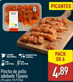 ALDI Pincho de pollo adobado Tijuana oferta