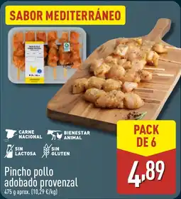ALDI Pincho pollo adobado provenzal oferta