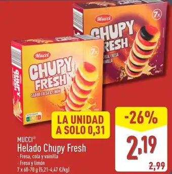 ALDI MUCCI Helado Chupy Fresh oferta