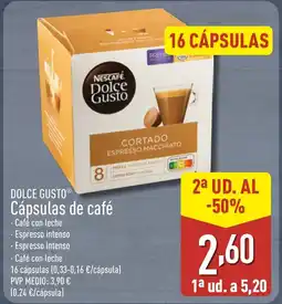 ALDI DOLCE GUSTO Café con leche oferta