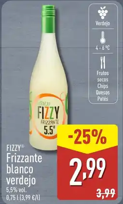 ALDI FIZZY Frizzante blanco verdejo oferta