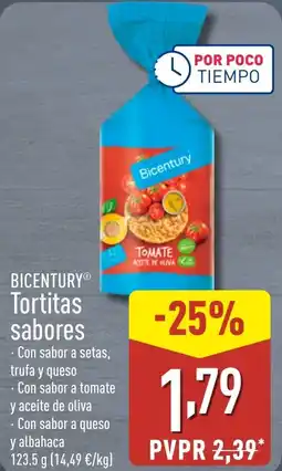 ALDI BICENTURY Tortitas sabores oferta