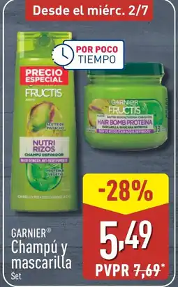 ALDI GARNIER Champú y mascarilla oferta