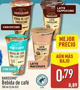 ALDI BARISSIMO Bebida de café oferta