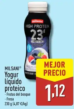 ALDI MILSANI Yogur líquido proteico oferta