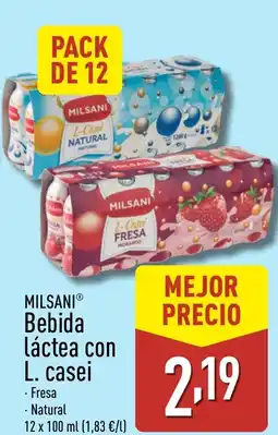 ALDI MILSANI Bebida láctea con L. casei oferta