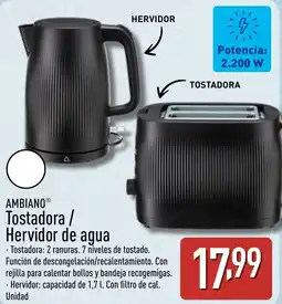 ALDI AMBIANO Tostadora/ Hervidor de agua oferta
