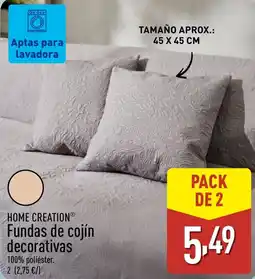 ALDI HOME CREATION Fundas de cojín decorativas oferta