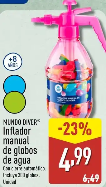 ALDI MUNDO DIVER Inflador manual de globos de agua oferta