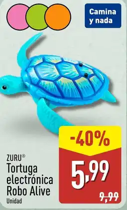 ALDI ZURU Tortuga electrónica Robo Alive oferta