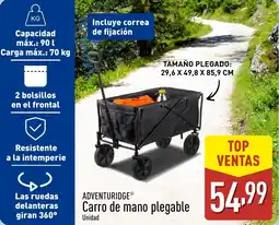 ALDI ADVENTURIDGE Carro de mano plegable oferta