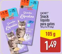 ALDI CACHET Snack líquido para gatos oferta