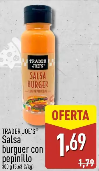 ALDI TRADER JOE'S Salsa burguer con pepinillo oferta