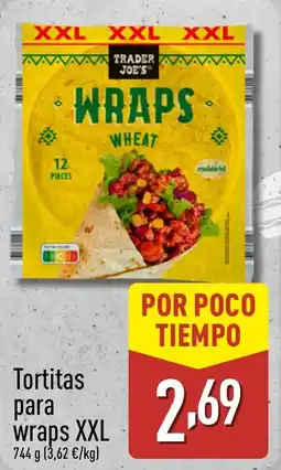 ALDI Tortitas para wraps XXL oferta
