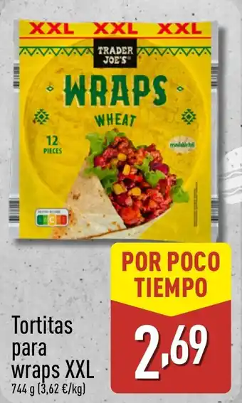ALDI Tortitas para wraps XXL oferta