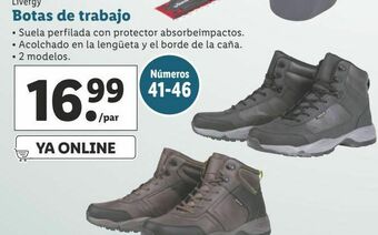 Lidl Botas de trabajo livergy oferta