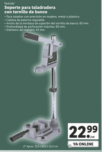 Lidl Soporte para taladro parkside oferta