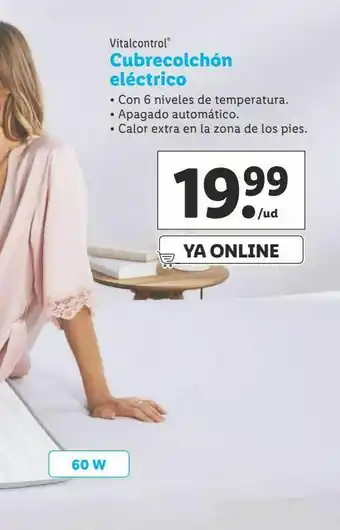 Lidl Cubrecama vitalcontrol oferta