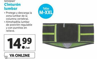 Lidl Cinturón lumbar sensiplast oferta