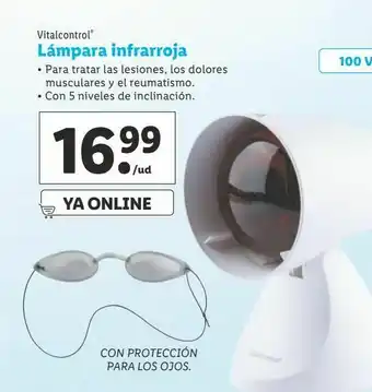 Lidl Lámpara de infrarrojos vitalcontrol oferta