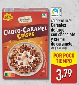 ALDI GOLDEN BRIDGE® Cereales de trigo con chocolate y crema de caramelo oferta