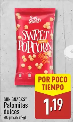 ALDI SUN SNACKS Palomitas dulces oferta