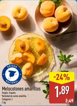 ALDI Melocotones amarillos oferta
