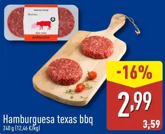 ALDI Hamburguesa texas bbq oferta
