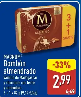 ALDI MAGNUM Bombón almendrado oferta