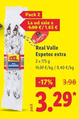 Lidl Real Valle Espetec extra oferta