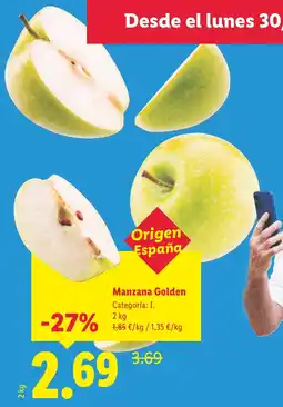 Lidl Manzana Golden oferta