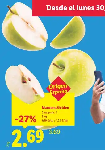 Lidl Manzana Golden oferta