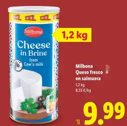 Lidl MILBONA Queso fresco en salmuera oferta