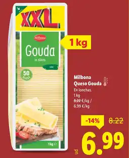 Lidl MILBONA Queso Gouda oferta