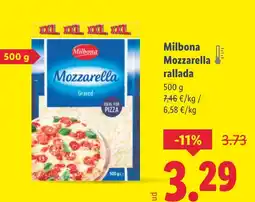 Lidl MILBONA Mozzarella rallada oferta