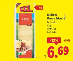 Lidl MILBONA Queso Edam oferta