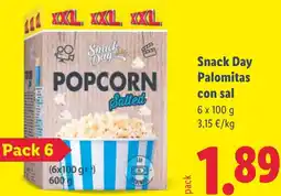 Lidl Snack Day Palomitas con sal oferta